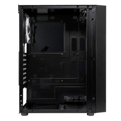 Caja Atx Semitorre Unykach Glayze Black Argb Gaming Frontal Con