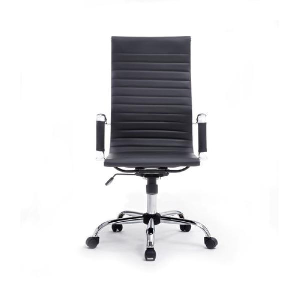 Silla De Oficina Equip Respaldo Alto Color Negro Recubrimiento Pu De Alta Calidaddiseño Ergonomico