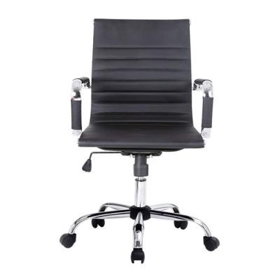 Silla De Oficina Equip Respaldo Medio Color Negro Recubrimiento