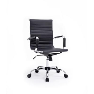 Silla De Oficina Equip Respaldo Medio Color Negro Recubrimiento