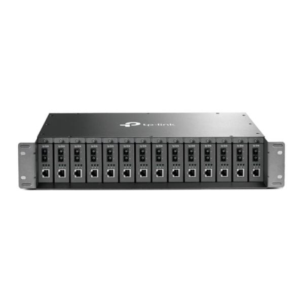 Chasis Tp-link Bastidor Para 14 Slots No Gestion Para Rack De 19" Soporta Fuente Redundante