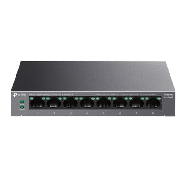 Switch No Gestionable Tp-link Ls108gp Litewave 8p Giga Sobremesa Carcas De Metal 8p Poe+