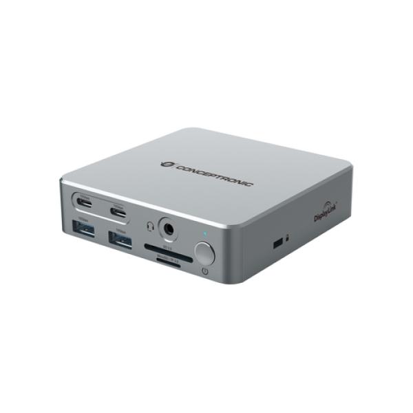 Docking Usb-c Conceptronic Donn25g 2xhdmi 4k 1xdisplayport 2xusb-a 2xusb-c 1xjack 1x1gb