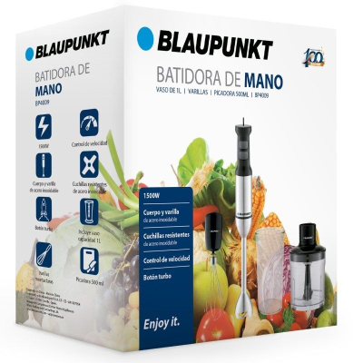 Batidora de mano Blaupunkt BP4009/ 1500W/ Capacidad 1L/ Incluye