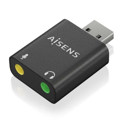 Tarjeta de Sonido Aisens A106-0768/ USB Macho - 2xJack 3.5