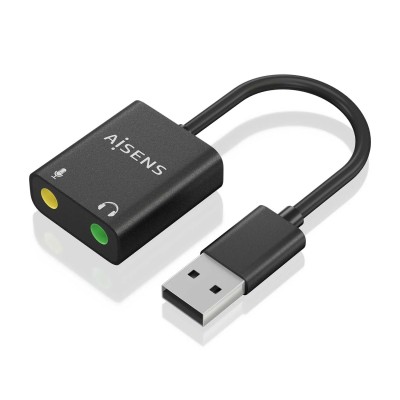 Tarjeta de Sonido Aisens A106-0769/ USB Macho - 2xJack 3.5