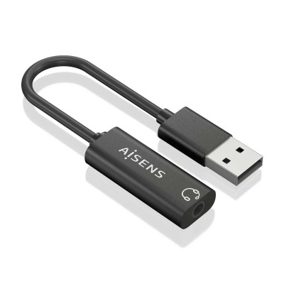 Tarjeta de Sonido Aisens A106-0770/ USB Macho - Jack 3.5 Hembra