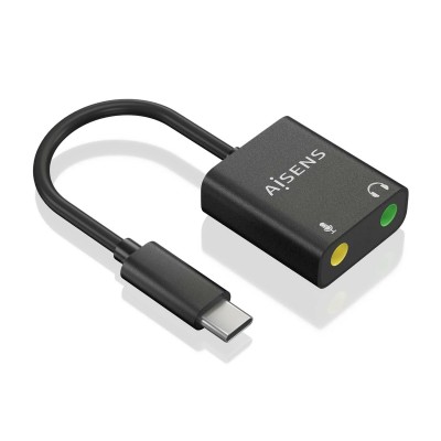 Tarjeta de Sonido Aisens A109-0767/ USB-C Macho - 2xJack 3.5