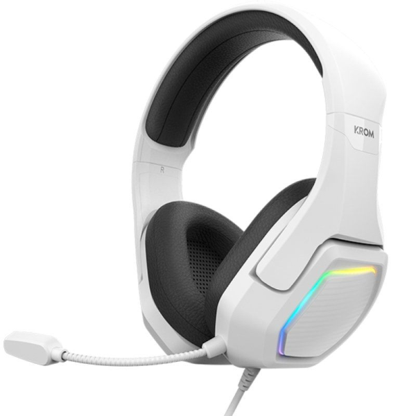 Krom kopa auriculares gaming 7.1 virtual blanc