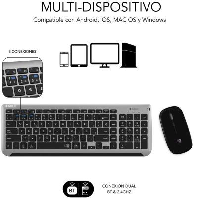 Teclado y Ratón Inalámbrico Subblim Combo Dual Prestige