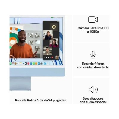 Apple iMac 24' Retina 4,5K 2024 con Apple M3 8x Core 8GB 256GB