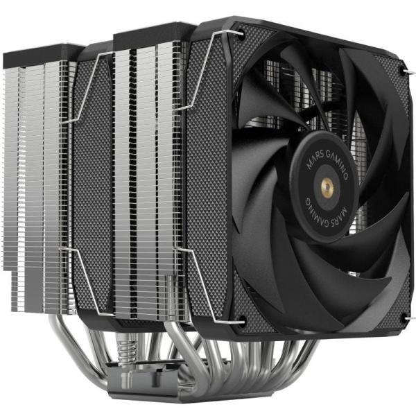 Ventilador Con Disipador De Cpu Mars Gaming Mcpu-xu9 Black Dual 9 Heatpipes Tdp 400w Doble Disipador