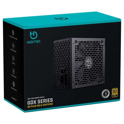 Fuente de Alimentación Hiditec GDX750/ 750W/ Ventilador 14cm/