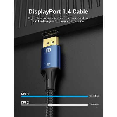 Cable Vention HCELF/ DisplayPort Macho - DisplayPort 8K Macho/