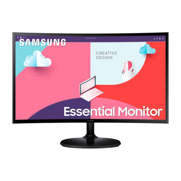 Monitor Curvo Samsung Essential Monitor S3 S24C364EAU/ 24'/ Full HD/ Negro