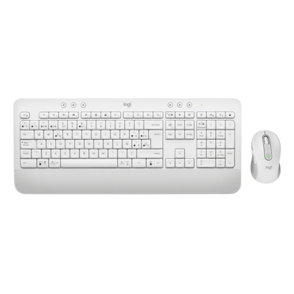 Teclado Logitech Wireless Y Bluetooth Signature Mk650 For Business Color Blanco