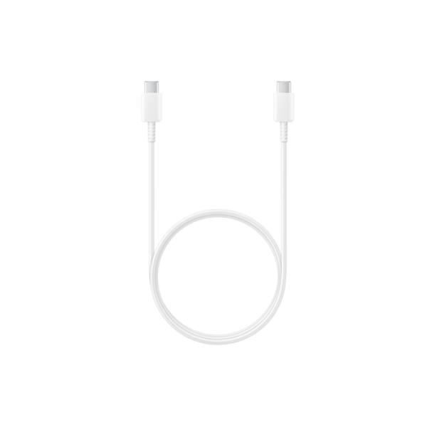 Cable USB 2.0 Tipo-C Samsung EP-DA705BWEGWW/ USB Tipo-C Macho - USB Tipo-C Macho/ 1m/ Blanco