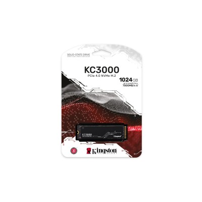 Kingston KC3000 SSD 1TB PCIe 4.0 NVMe a 7000MB/s M.2 2280 con