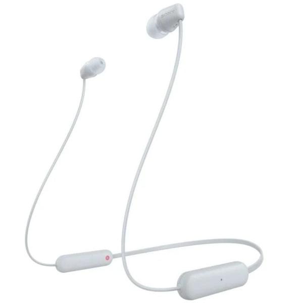 Auriculares Inalámbrico Intrauditivos Sony WI-C100/ con Micrófono/ Bluetooth/ Blancos