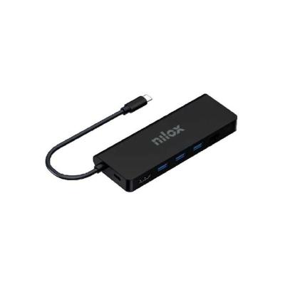 Nilox dock usb c 8 en 1 negro