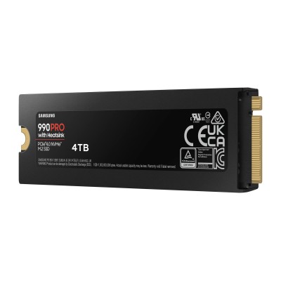 Samsung SSD 990 PRO 4TB NVMe con disipador a 7450MB/s PCIe 4.0