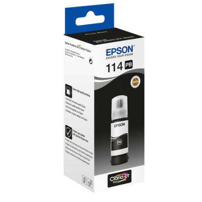 Epson botella tinta ecotank 114 negro foto