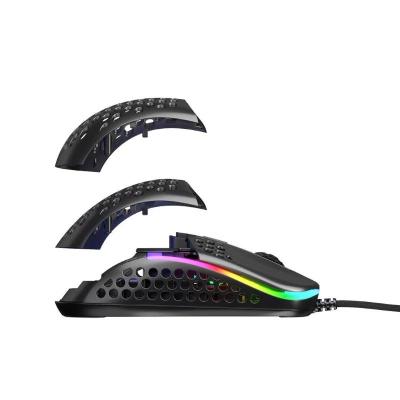 Cherry xtrfy ratón rgb 400-16.000 dpi usb black