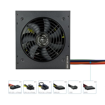 Fuente de Alimentación TooQ TQEP-550SP/ 550W/ Ventilador 12cm