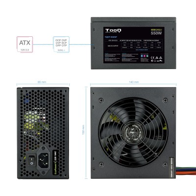 Fuente de Alimentación TooQ TQEP-550SP/ 550W/ Ventilador 12cm