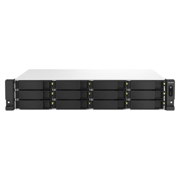 Qnap ts-1264u-rp-8g nas 12xhdd-bay 2x2.5gbe