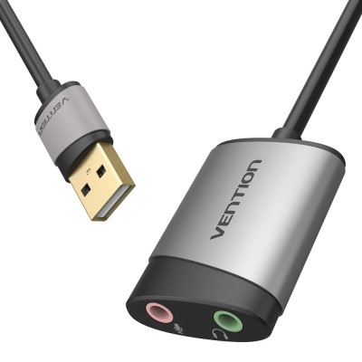 Tarjeta de Sonido Vention CDKHB/ USB Macho - 2xJack 3.5 Hembra