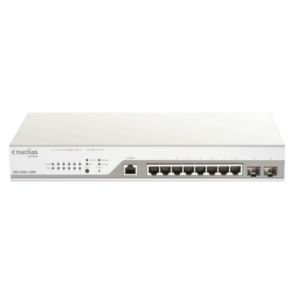 D-link dbs-2000-10mp/e 10xgb poe+ switch 2xsfp 1y