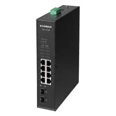 Edimax igs-1210p indus din-rail switch 8xgbe poe+