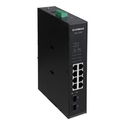 Edimax igs-1210p indus din-rail switch 8xgbe poe+