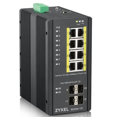 Zyxel rgs200-12p switch poe gest din 240w ip30