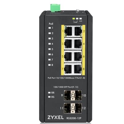 Zyxel rgs200-12p switch poe gest din 240w ip30