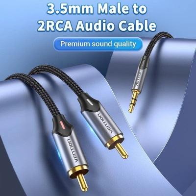 Cable Audio Vention BCNBG/ 2x RCA Macho - Jack 3.5 Macho/ 1.5m/