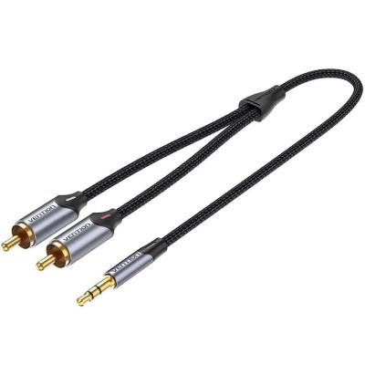 Cable Audio Vention BCNBK/ 2x RCA Macho - Jack 3.5 Macho/ 8m/