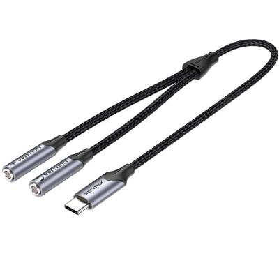 Cable Conversor USB Tipo-C Vention BGPHY/ USB Tipo-C Macho - 2x