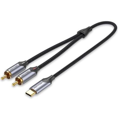 Cable Conversor Vention BGUHI/ 2x RCA Macho - USB Tipo-C Macho/