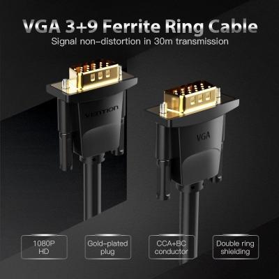 Cable VGA Vention DADBH/ VGA Macho - VGA Macho/ 2m/ Negro