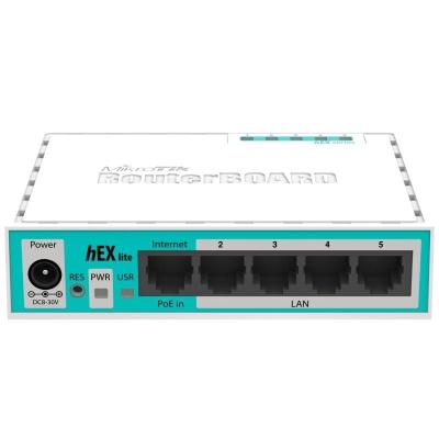 Mikrotik rb750r2 hex lite router 5x10/100 l4