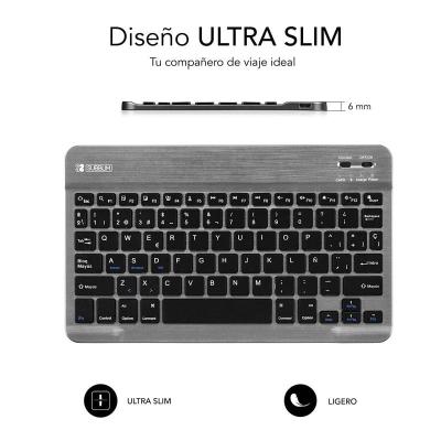 Teclado Compacto Inalámbrico por Bluetooth Subblim Smart/ Gris