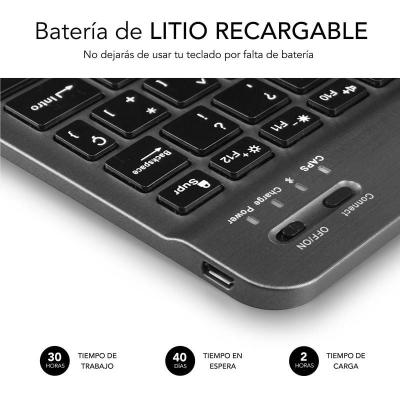 Teclado Compacto Inalámbrico por Bluetooth Subblim Smart/ Gris