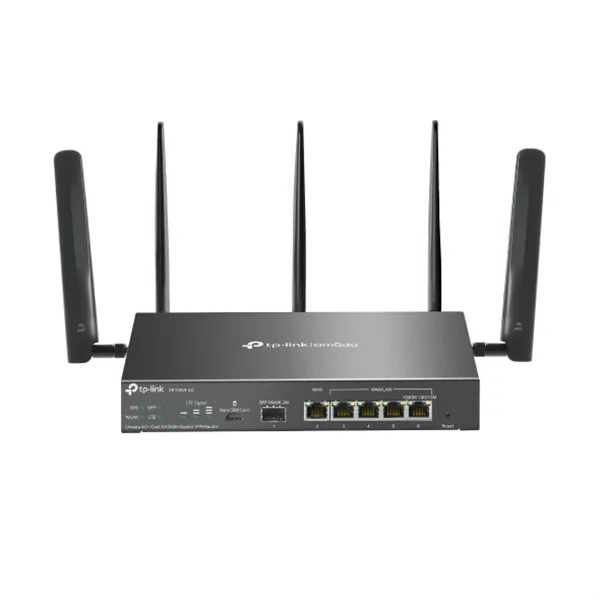 Router VPN 4G TP-Link Omada ER706W-4G/ WiFi 6/ 3000Mbps/ 2.4GHz 5GHz/ 5 Antenas/ WiFi 802.1Q