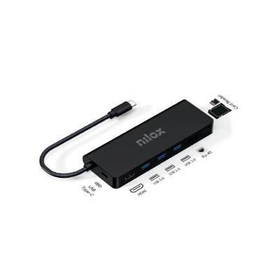 Nilox dock usb c 8 en 1 negro