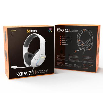 Krom kopa auriculares gaming 7.1 virtual blanc