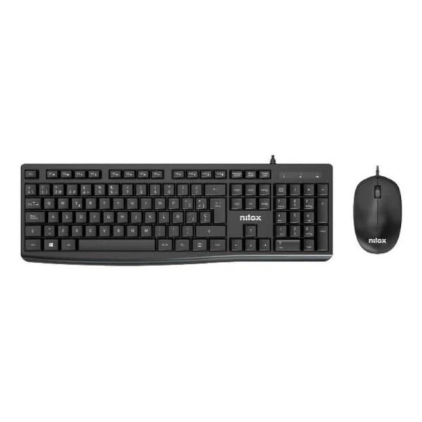 Nilox teclado y raton usb nxkme0012 negro