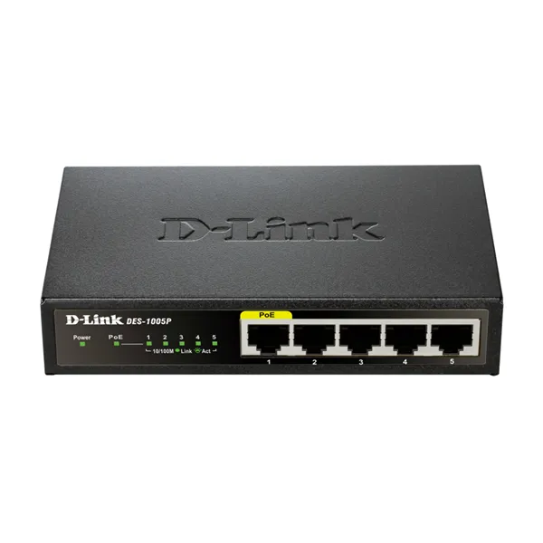 Switch D-Link DES-1005P 5 Puertos/ RJ45 10/100Mbps PoE