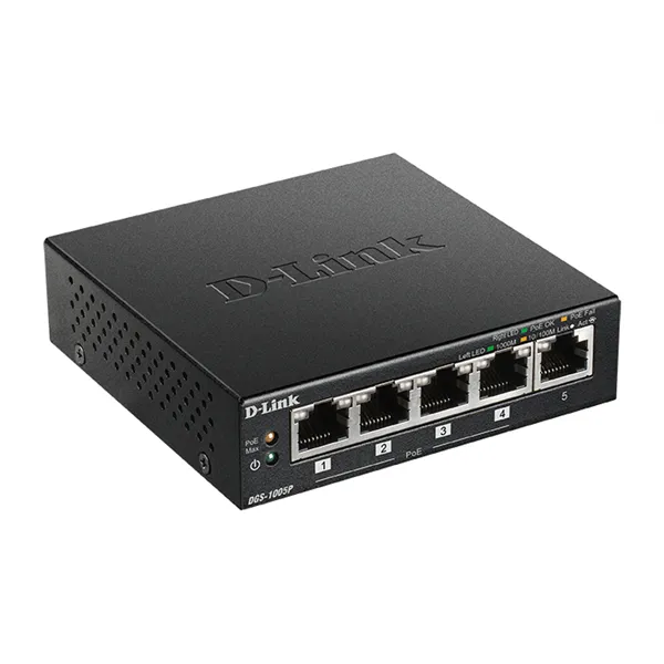 Switch D-Link DGS-1005P 5 Puertos/ RJ-45 10/100/1000 PoE